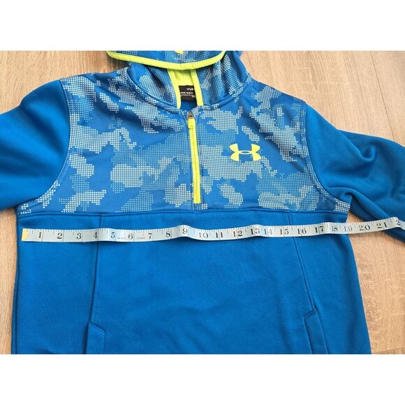 BOYS /GIRLS YLarge UNDER ARMOUR‎ COLDGEAR STORM HOODIE Quater zip FLEECE - Picture 5 of 9